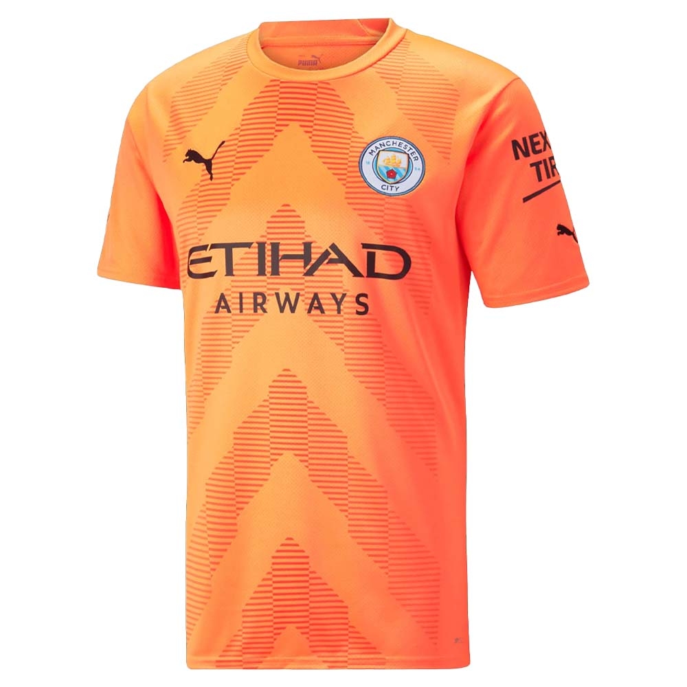 2022-2023 Man City SS Home Goalkeeper Shirt (Neon Citrus) (Your Name)