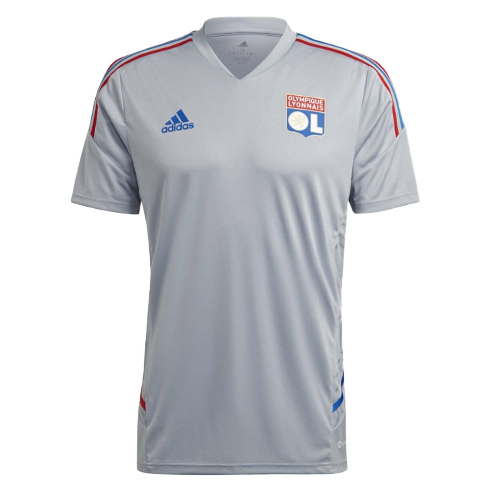 2022-2023 Olympique Lyon Training Jersey (Halo Silver) (CAQUERET 6)