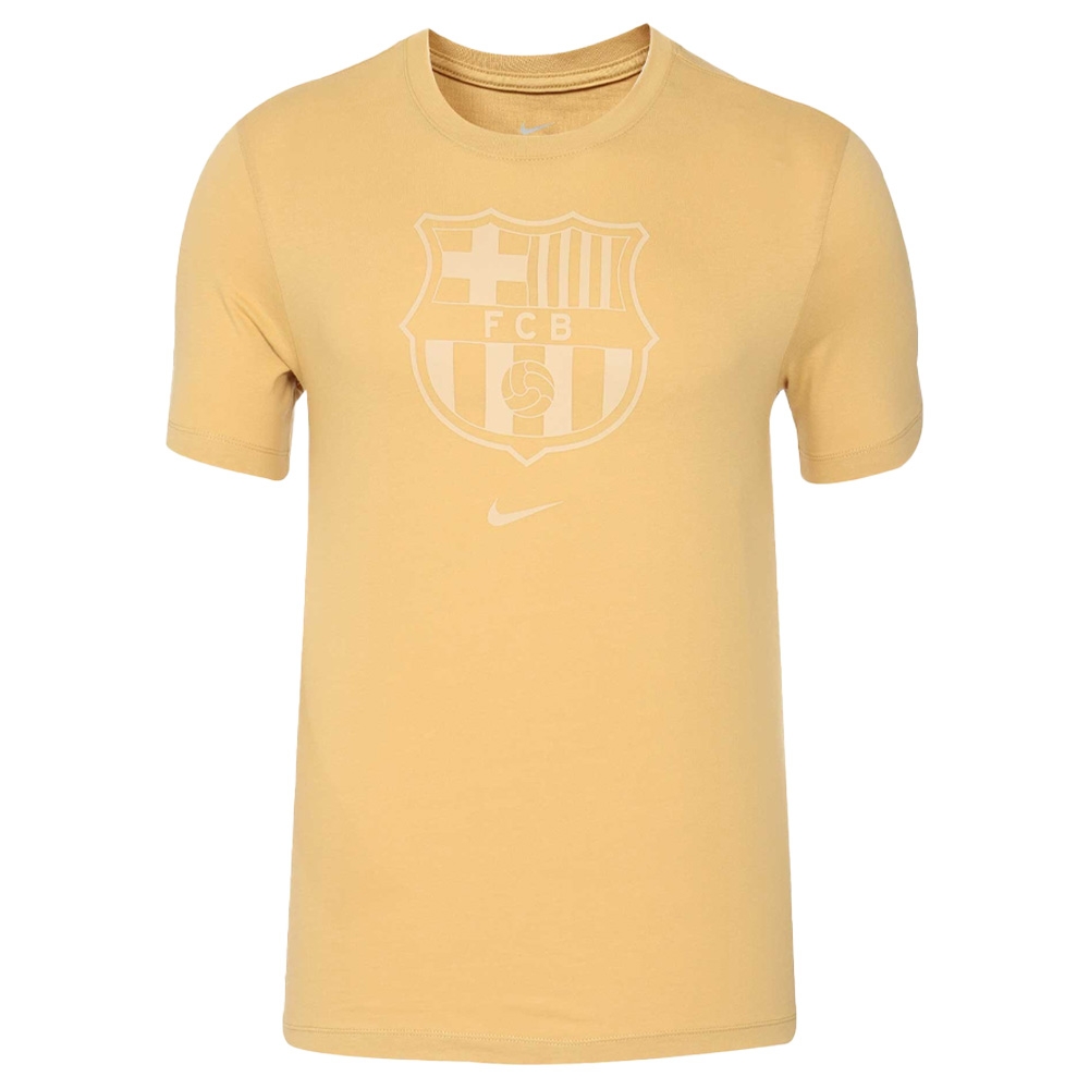 2022-2023 Barcelona Evergreen Crest Tee (Gold) (A.INIESTA 8)