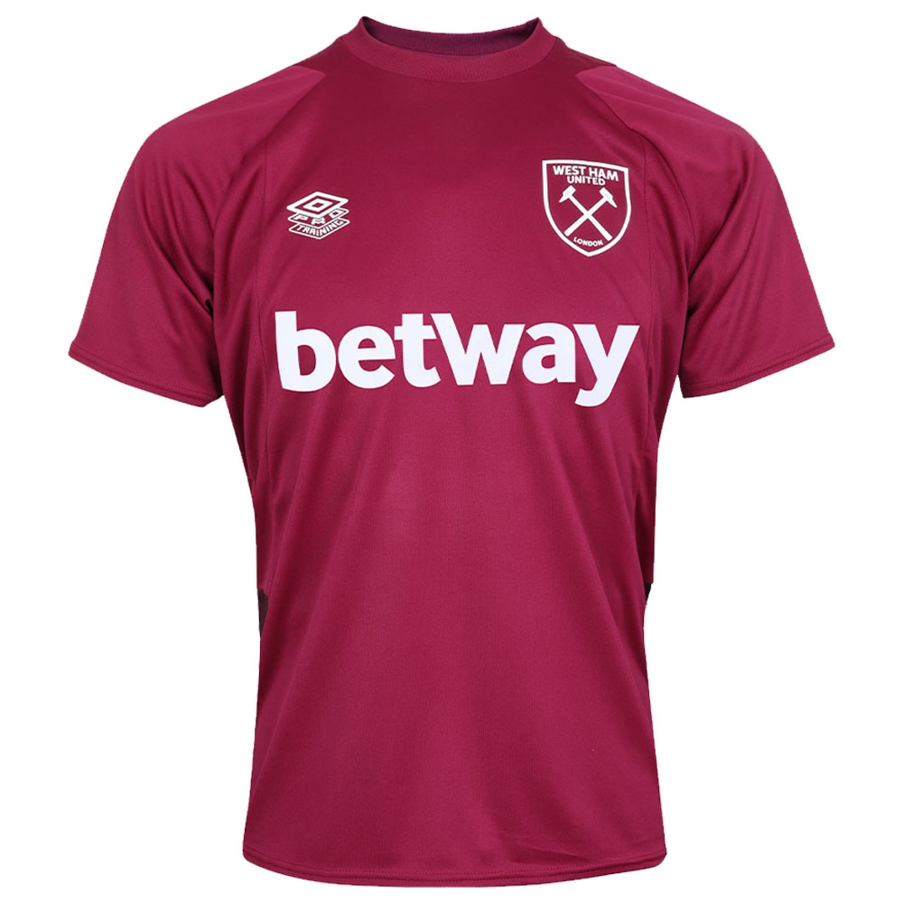 2022-2023 West Ham Training Jersey (S) - Red Plum (Your Name)