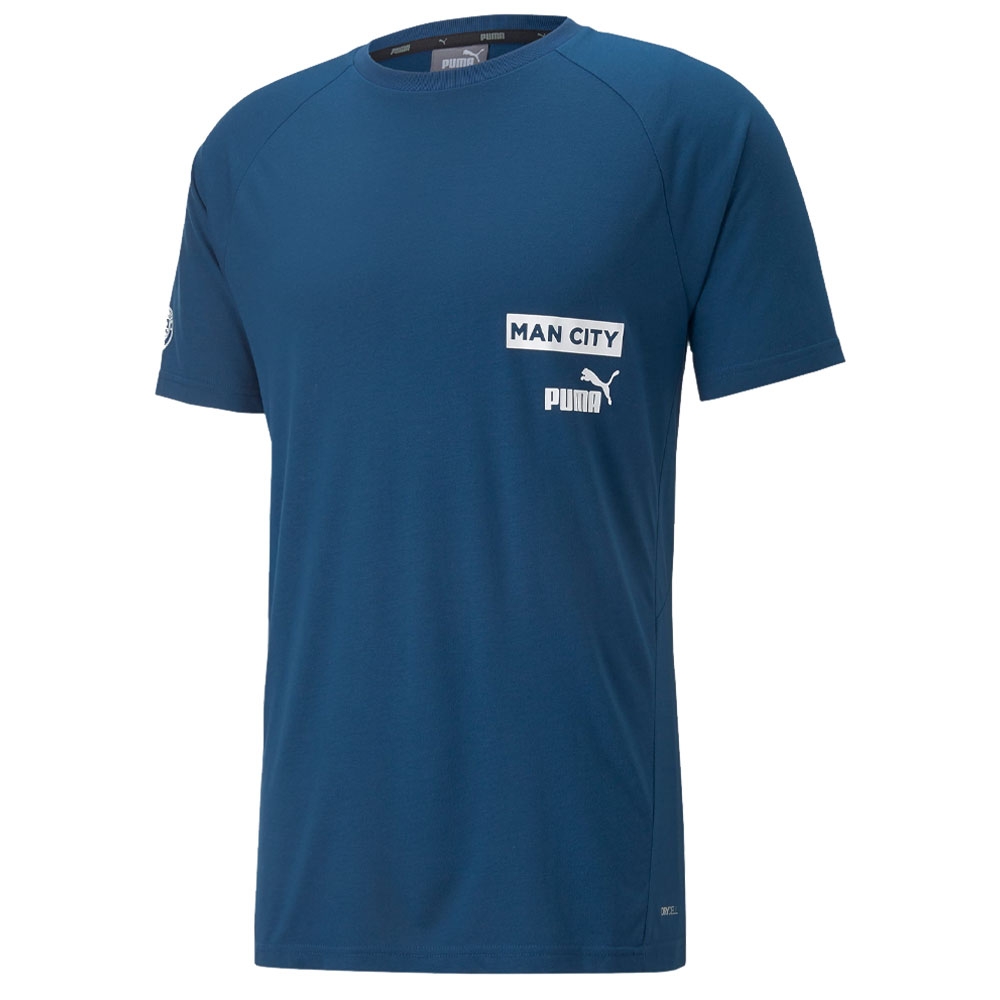 2022-2023 Man City Casuals Tee (Blue) (J ALVAREZ 19)