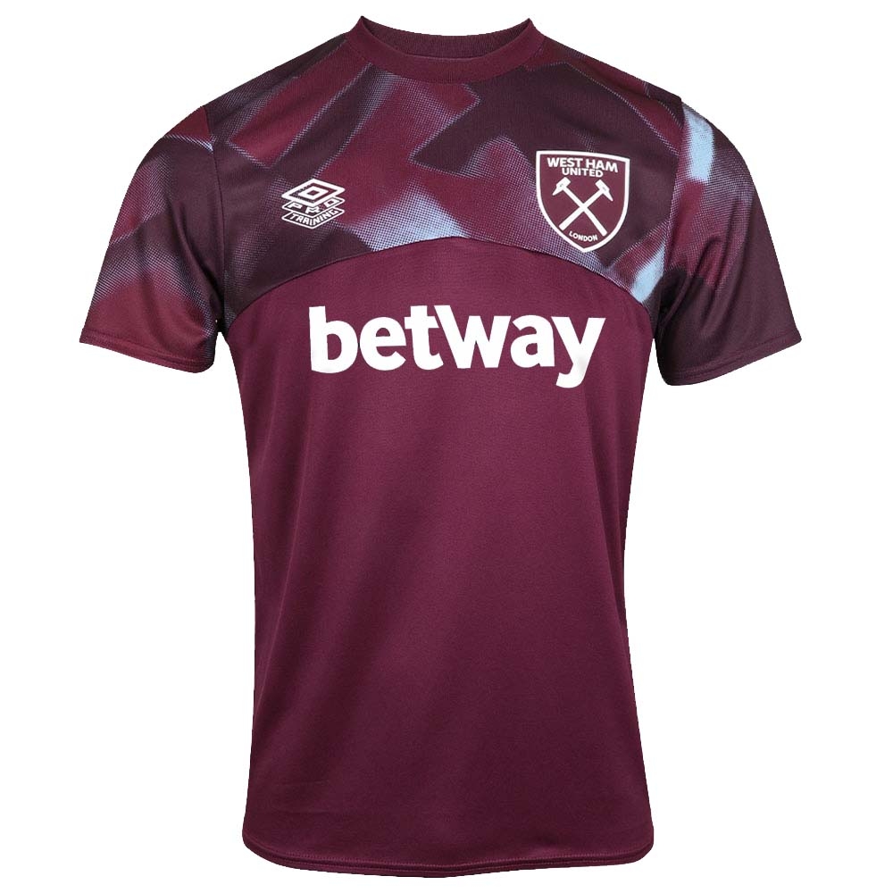 2022-2023 West Ham Warm Up Jersey (Grape Wine) (Your Name)