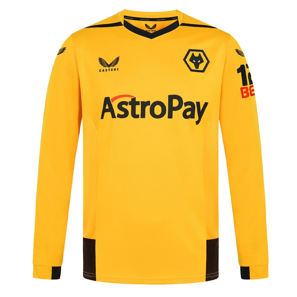 2022-2023 Wolves Long Sleeve Home Shirt (RAUL 9)