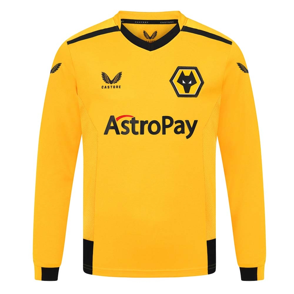 2022-2023 Wolves Long Sleeve Home Shirt (Kids) (PODENCE 10)