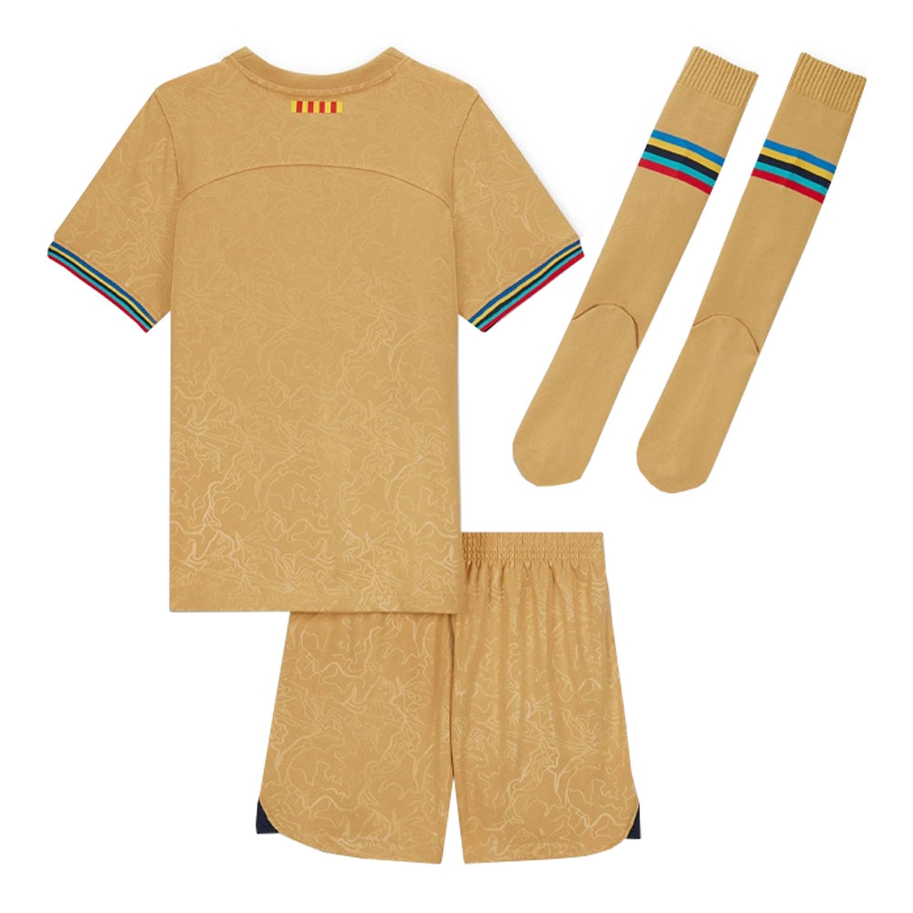 2022-2023 Barcelona Little Boys Away Kit (RONALDINHO 10)