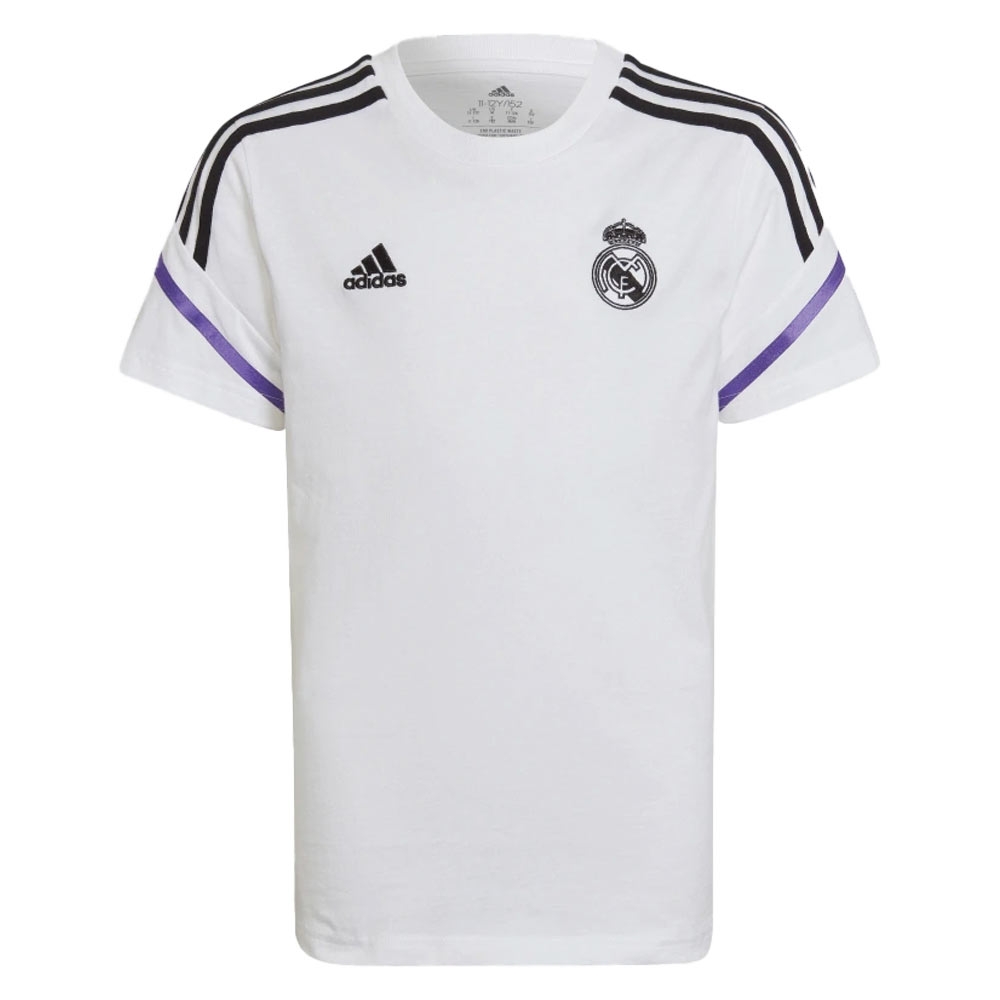 2022-2023 Real Madrid Training Tee (White) - Kids (VINI JR 20)