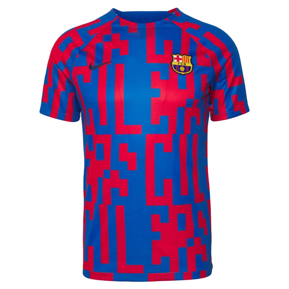 2022-2023 Barcelona Pre-Match Training Shirt (Blue) (RONALDINHO 10)