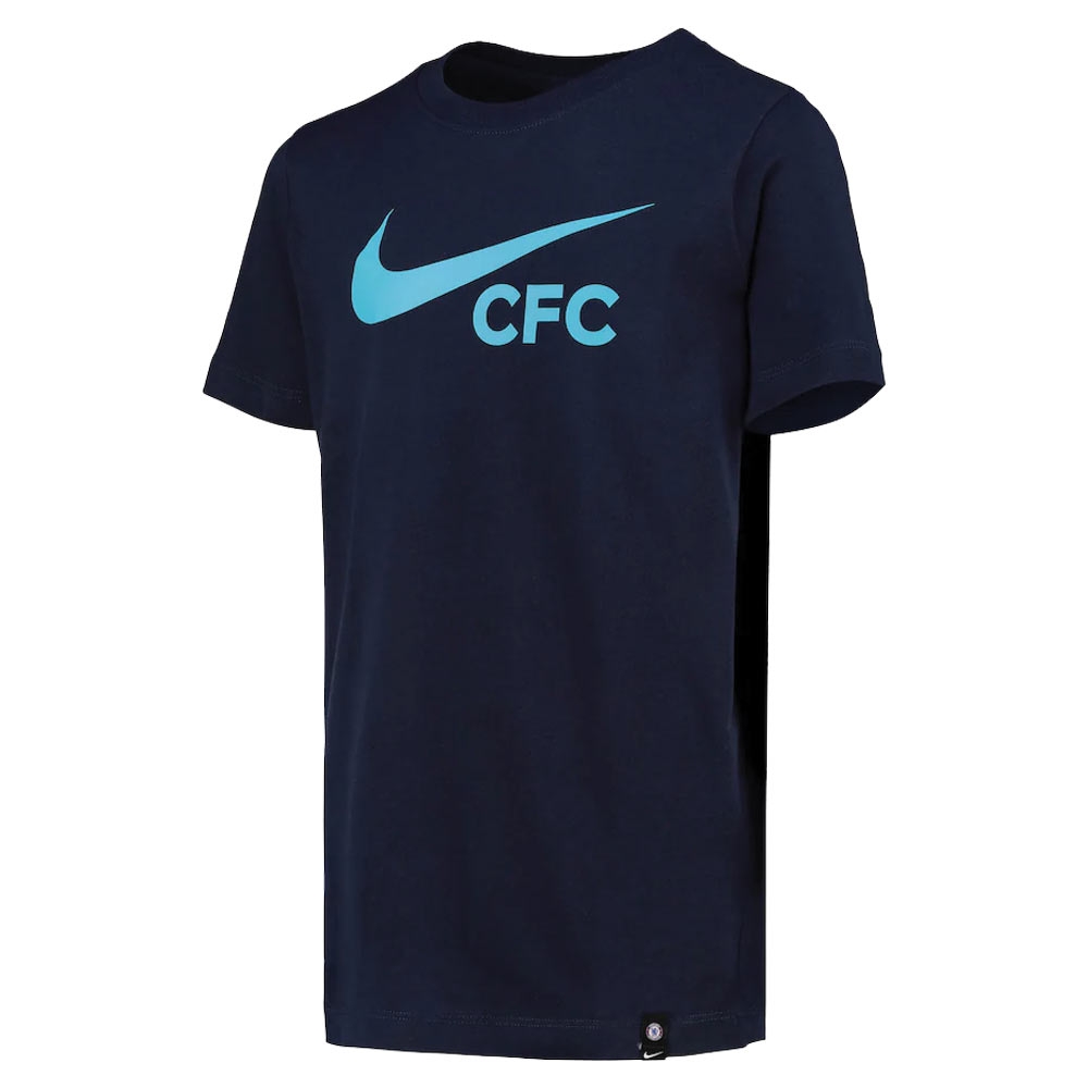 2022-2023 Chelsea Swoosh Tee (Navy) - Kids (KOVACIC 8)