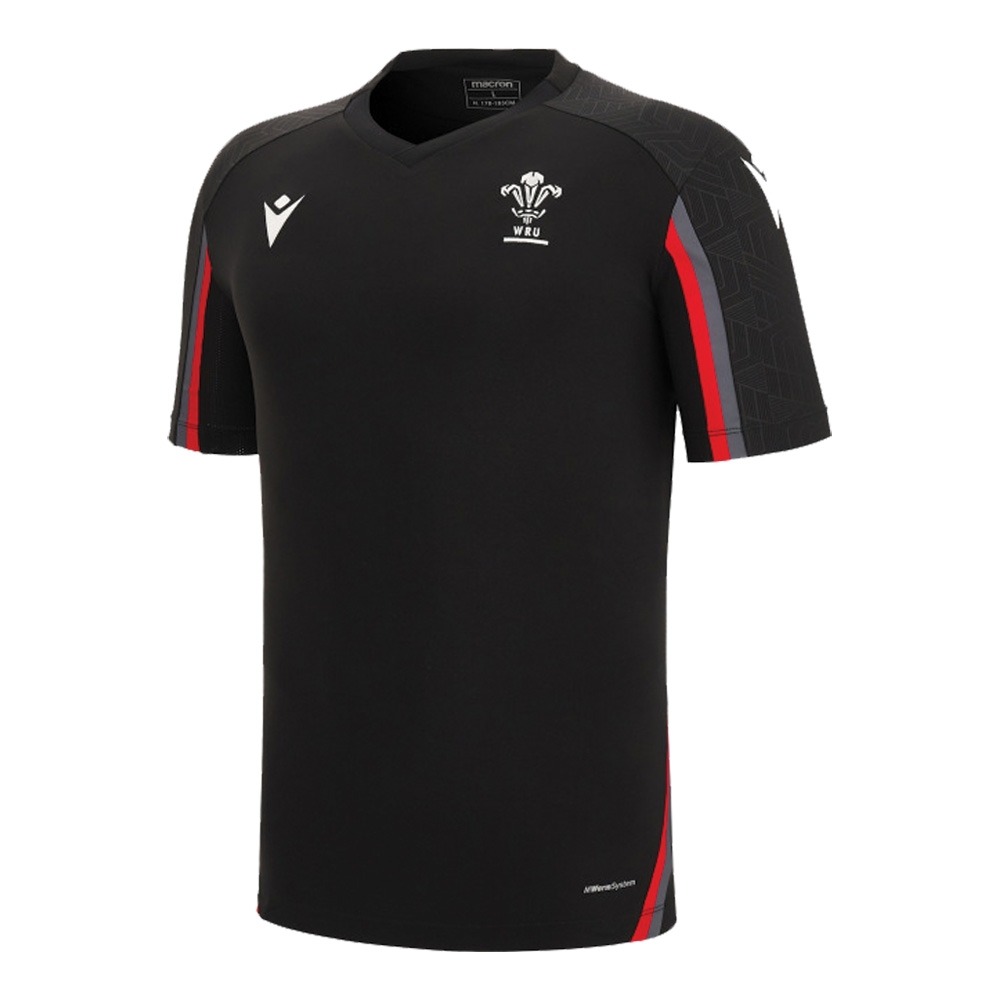 2022-2023 Wales Training Poly Shirt (Black) (Your Name)