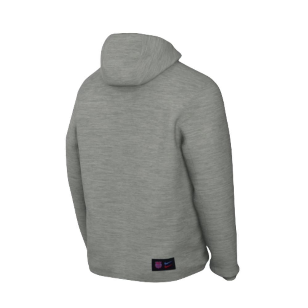 2022-2023 Barcelona Tech Fleece Hoodie (Grey)