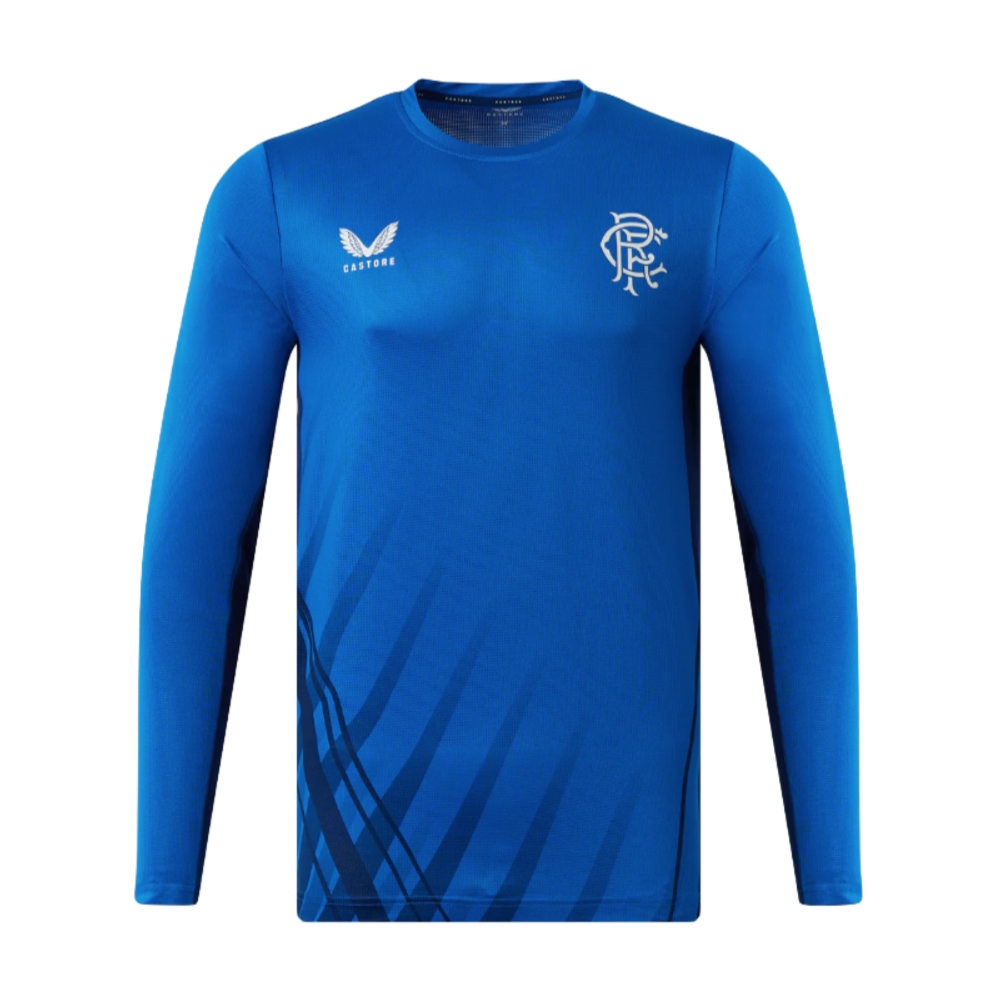 2022-2023 Rangers Long Sleeve Training Tee (Blue) (GASCOIGNE 8)