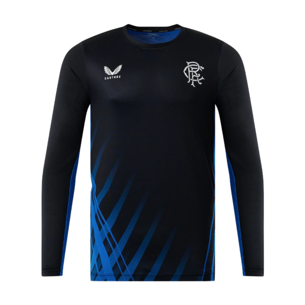 2022-2023 Rangers Training Long Sleeve Tee (Black) (GASCOIGNE 8)