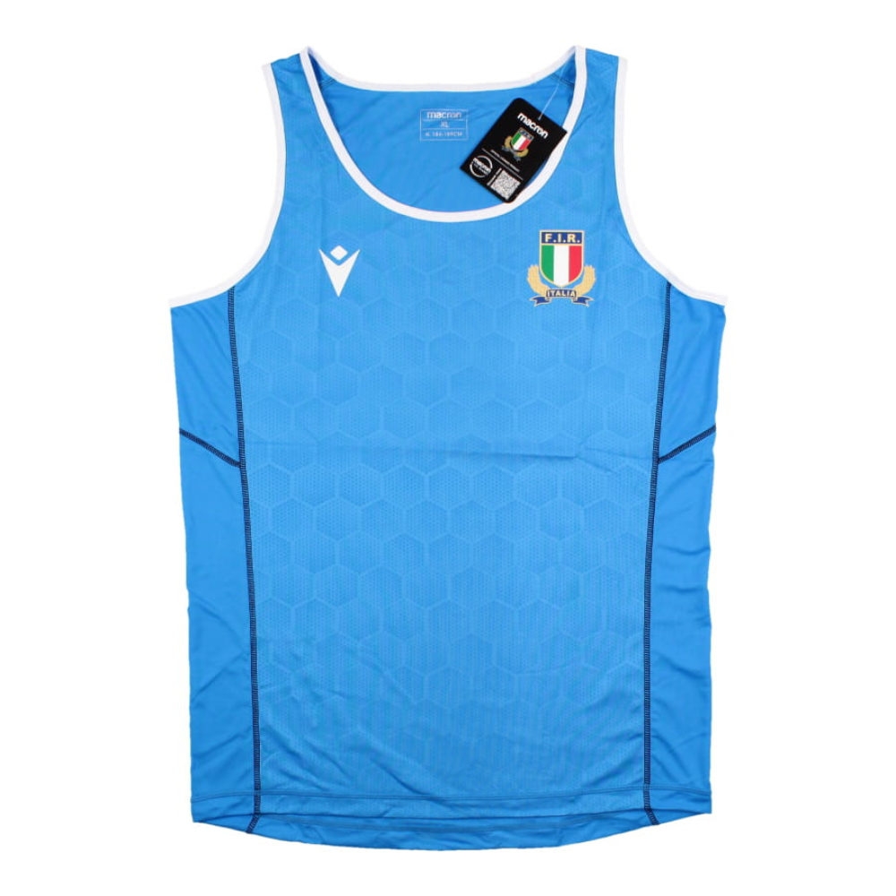 2022-2023 Italy Sleeveless Rugby Vest (Blue) (Your Name)