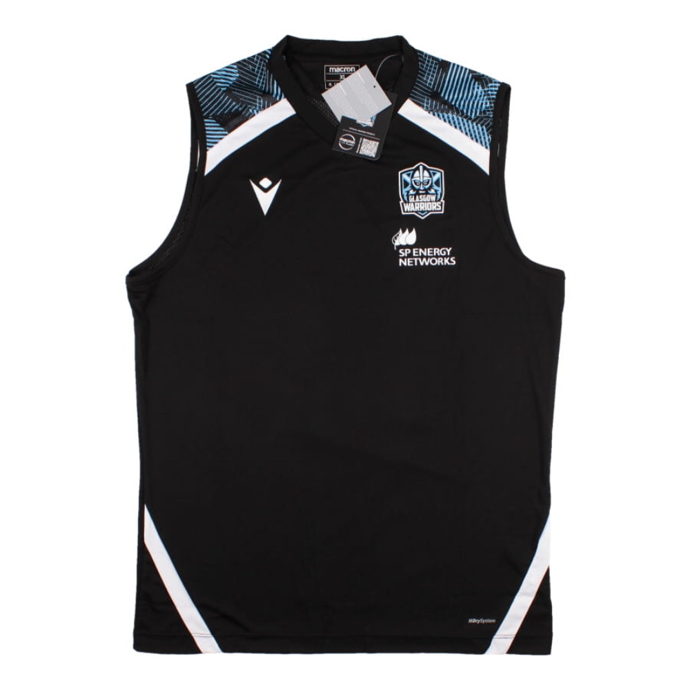 2022-2023 Glasgow Warriors Sleeveless Gym Vest (Black) (Your Name)