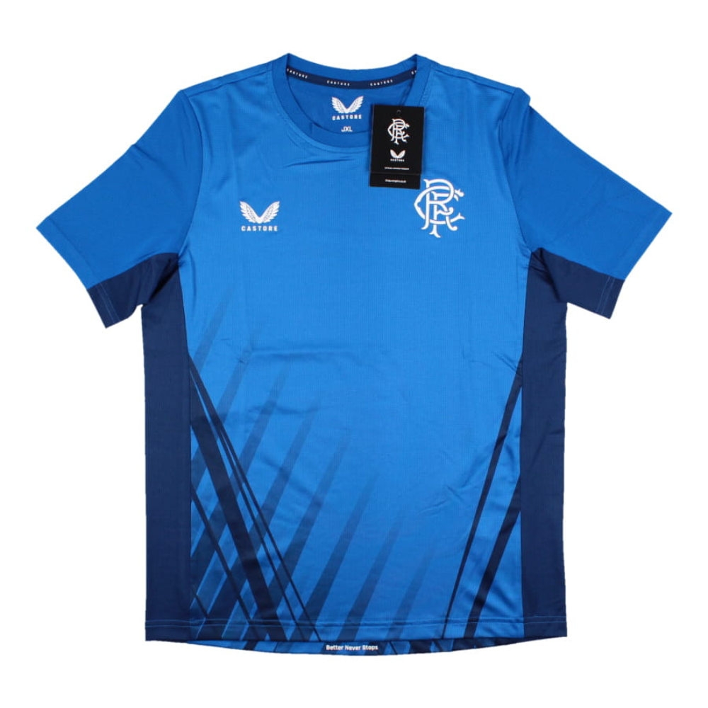 2022-2023 Rangers Training Short Sleeve T-Shirt (Blue) - Kids (R MATONDO 17)