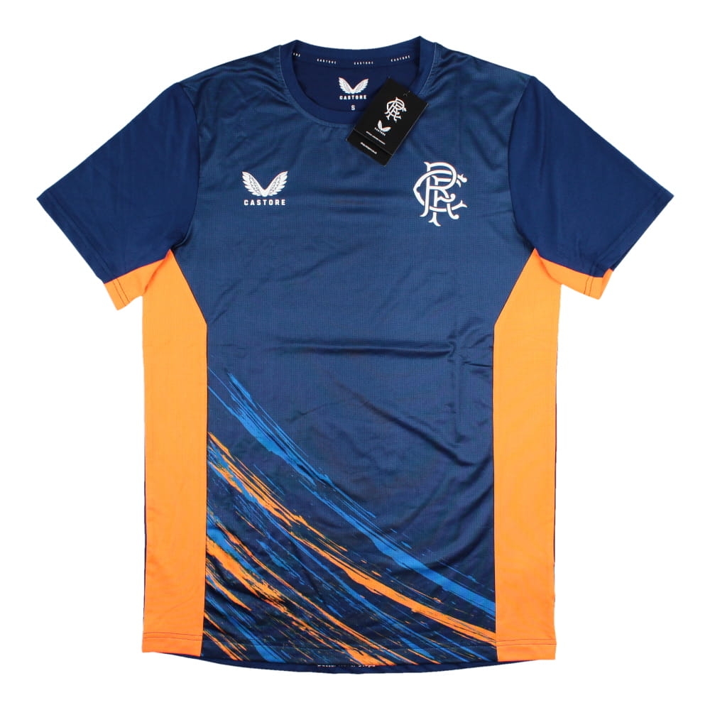 2022-2023 Rangers Match Day Tee (Navy-Orange) (GASCOIGNE 8)