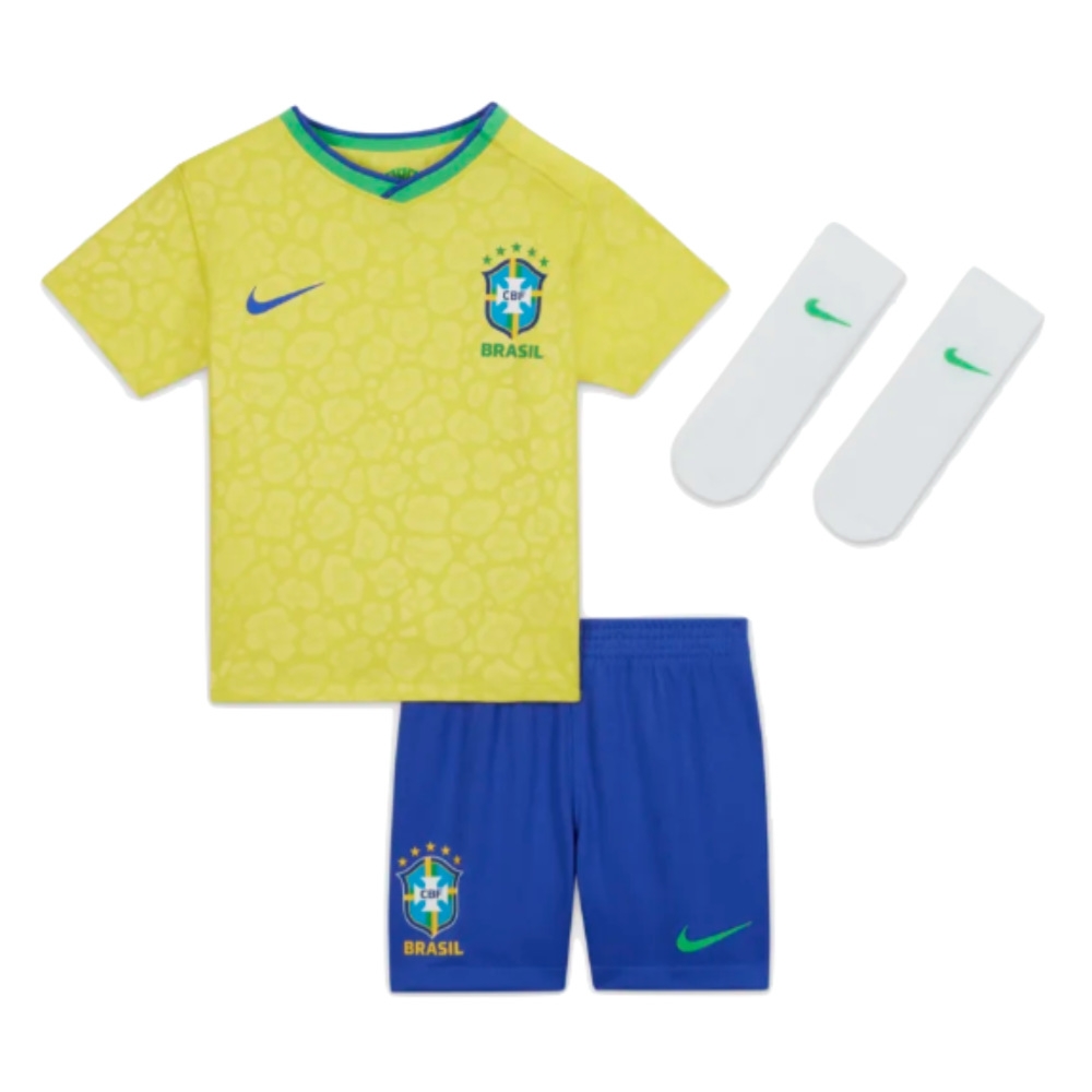 2022-2023 Brazil Home Little Boys Mini Kit (E Ribeiro 22)