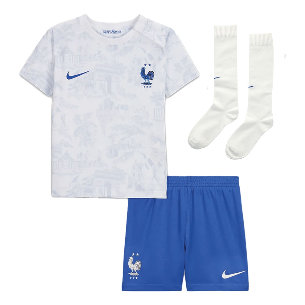 2022-2023 France Away Little Boys Mini Kit (Saliba 17)