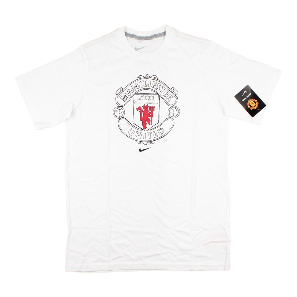 2010-2011 Man Utd Crest Tee (White) - Kids (Your Name)