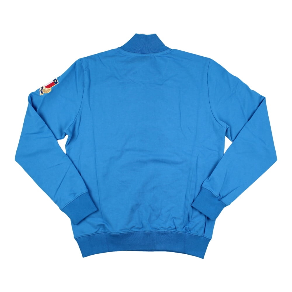 2022-2023 Italy Rugby Full Zip Cotton Jacket (Blue)