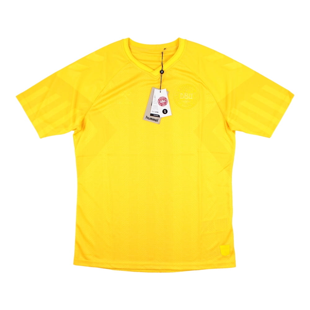 2022-2023 Denmark Away Goalkeeper Jersey (Yellow) - Kids (Your Name)