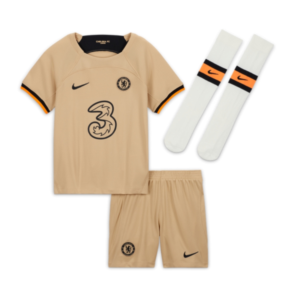 2022-2023 Chelsea Third Little Boys Mini Kit (AUBAMEYANG 9)