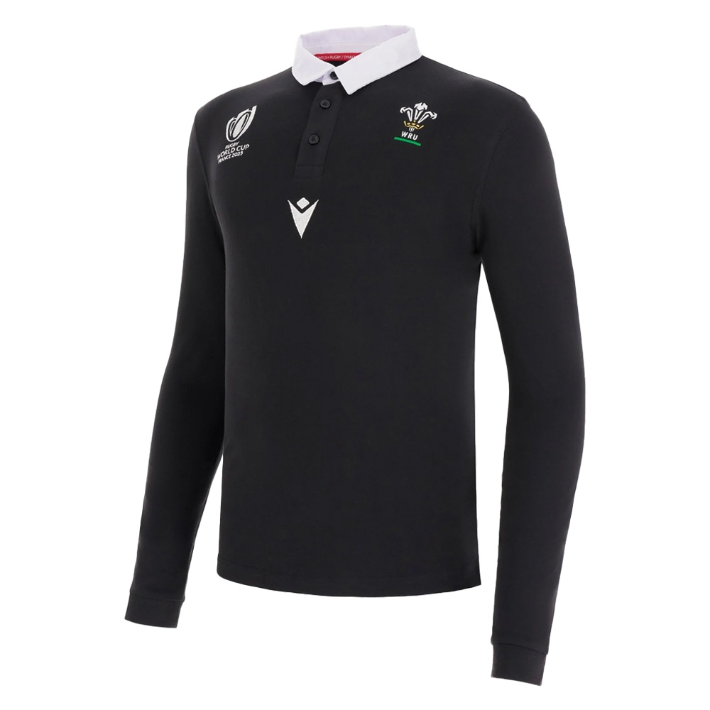 Wales RWC 2023 Rugby LS Jersey (Black) (Your Name)