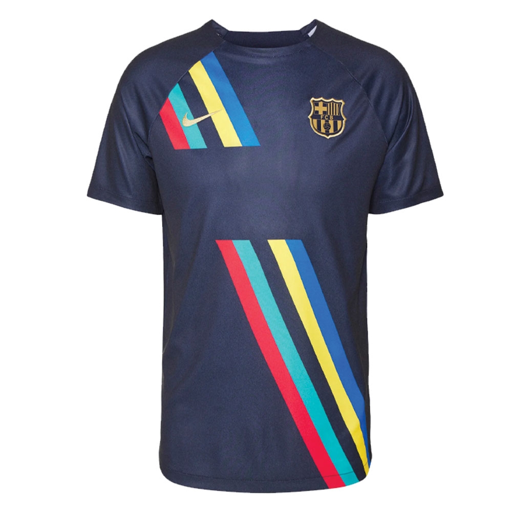 2022-2023 Barcelona Pre-Match Training Shirt (Obsidian) (S.ROBERTO 20)