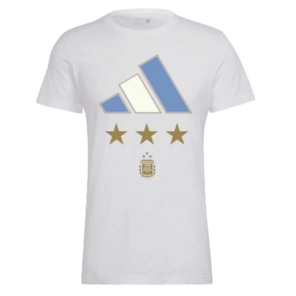 2022 Argentina World Cup Winners Tee (White) (MONTIEL 4)