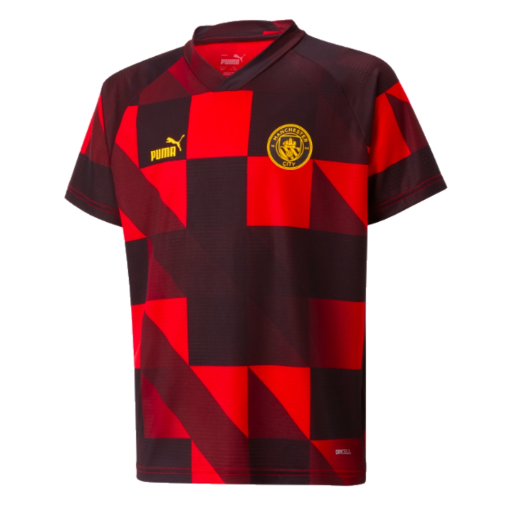 2022-2023 Man City Pre-Match Jersey (Red) - Kids (Stones 5)