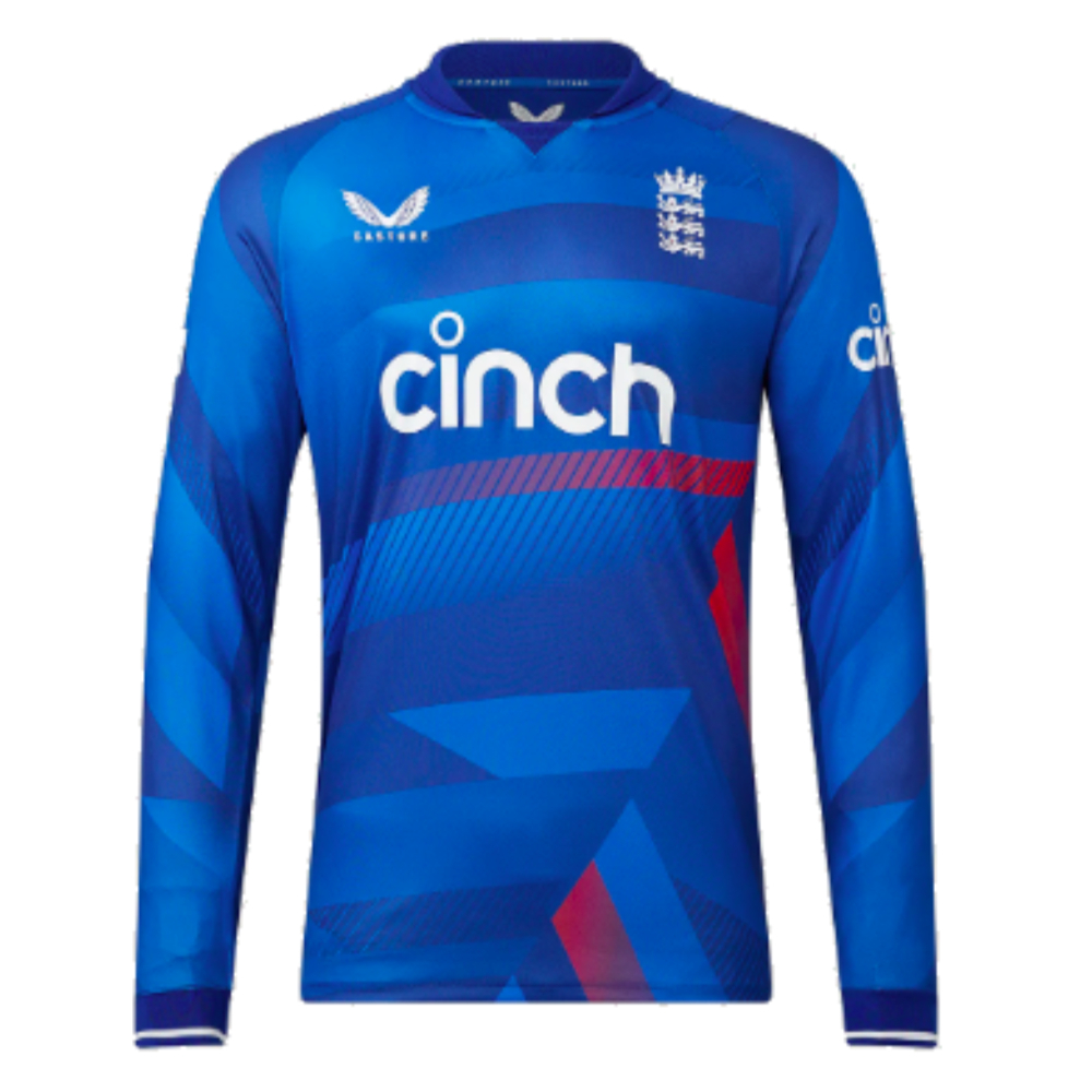 2023 England Cricket ODI Replica Long Sleeve Jersey (Your Name)