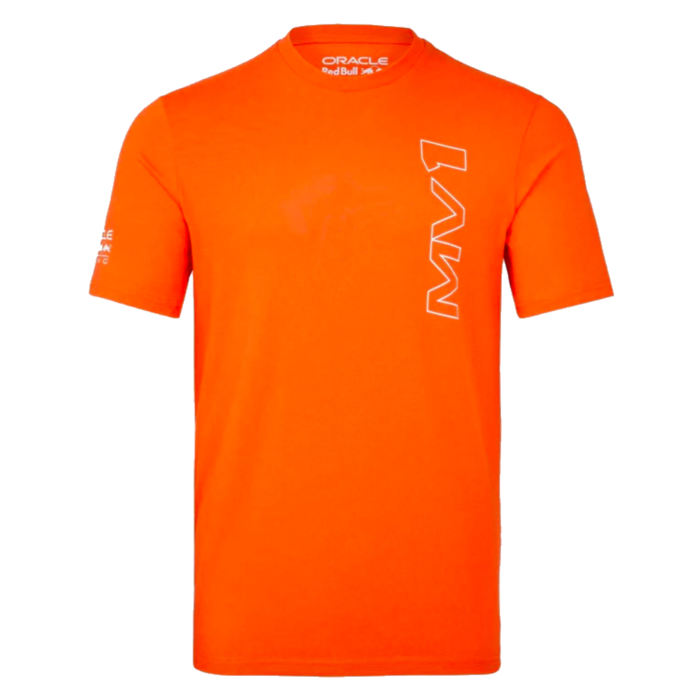 2023 Red Bull Racing Max Verstappen Driver T-Shirt - Exotic Orange (Your Name)