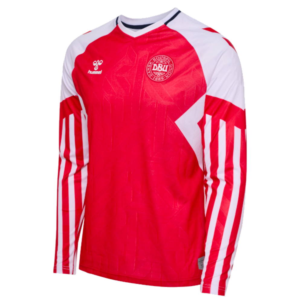 2023-2024 Denmark Long Sleeve Home Shirt (Yurary 20)