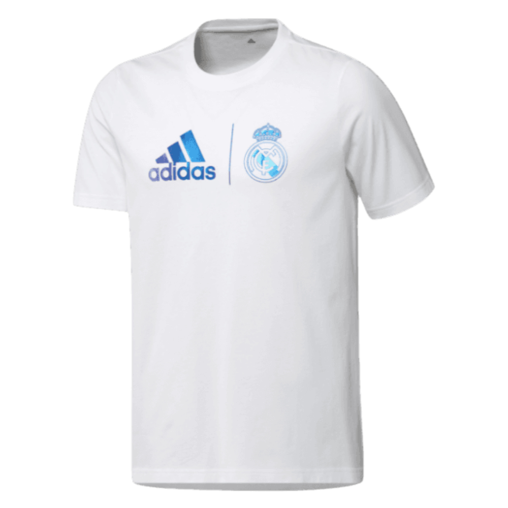 2023 Real Madrid Graphic Tee (White) (TCHOUAMENI 18)