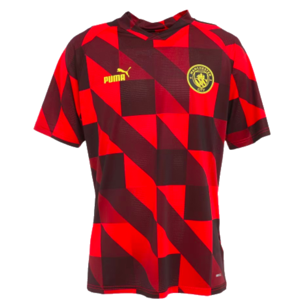 2022-2023 Man City Pre-Match Jersey (Tango Red) (AKANJI 25)