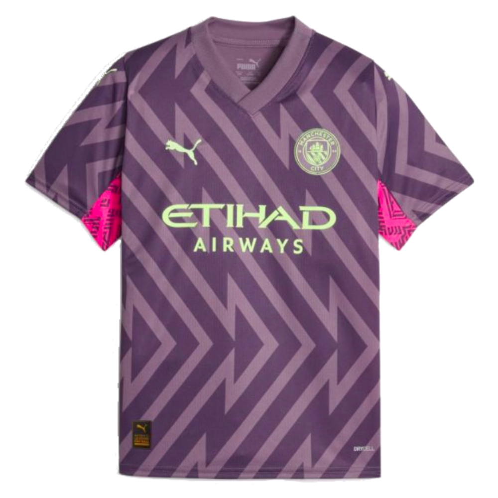 2023-2024 Man City Goalkeeper Shirt (Purple Charcoal) - Kids (Trautmann 1)