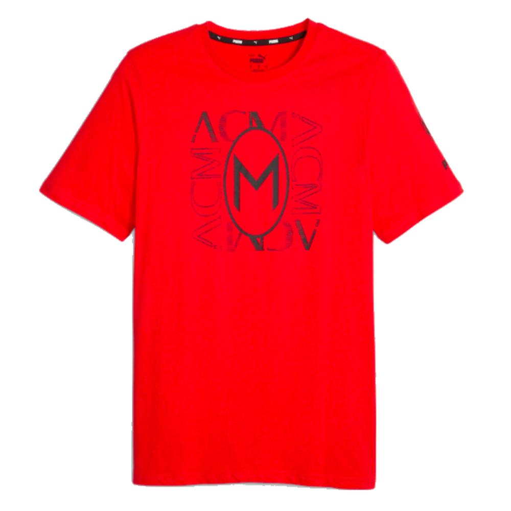 2023-2024 AC Milan FtblCore Graphic Tee (Red) (Maldini 3)