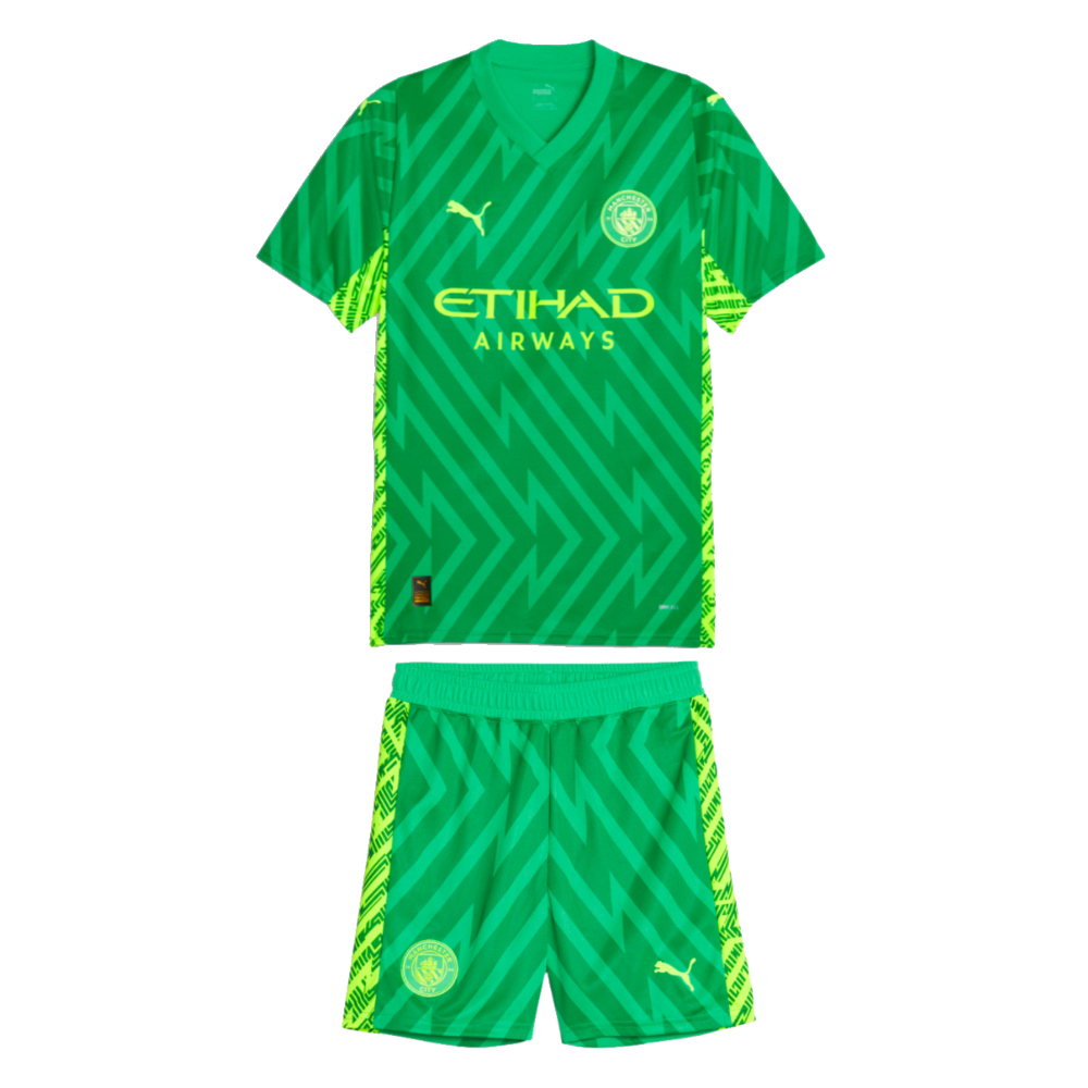 2023-2024 Man City Goalkeeper Mini Kit (Green) (Carson 33)