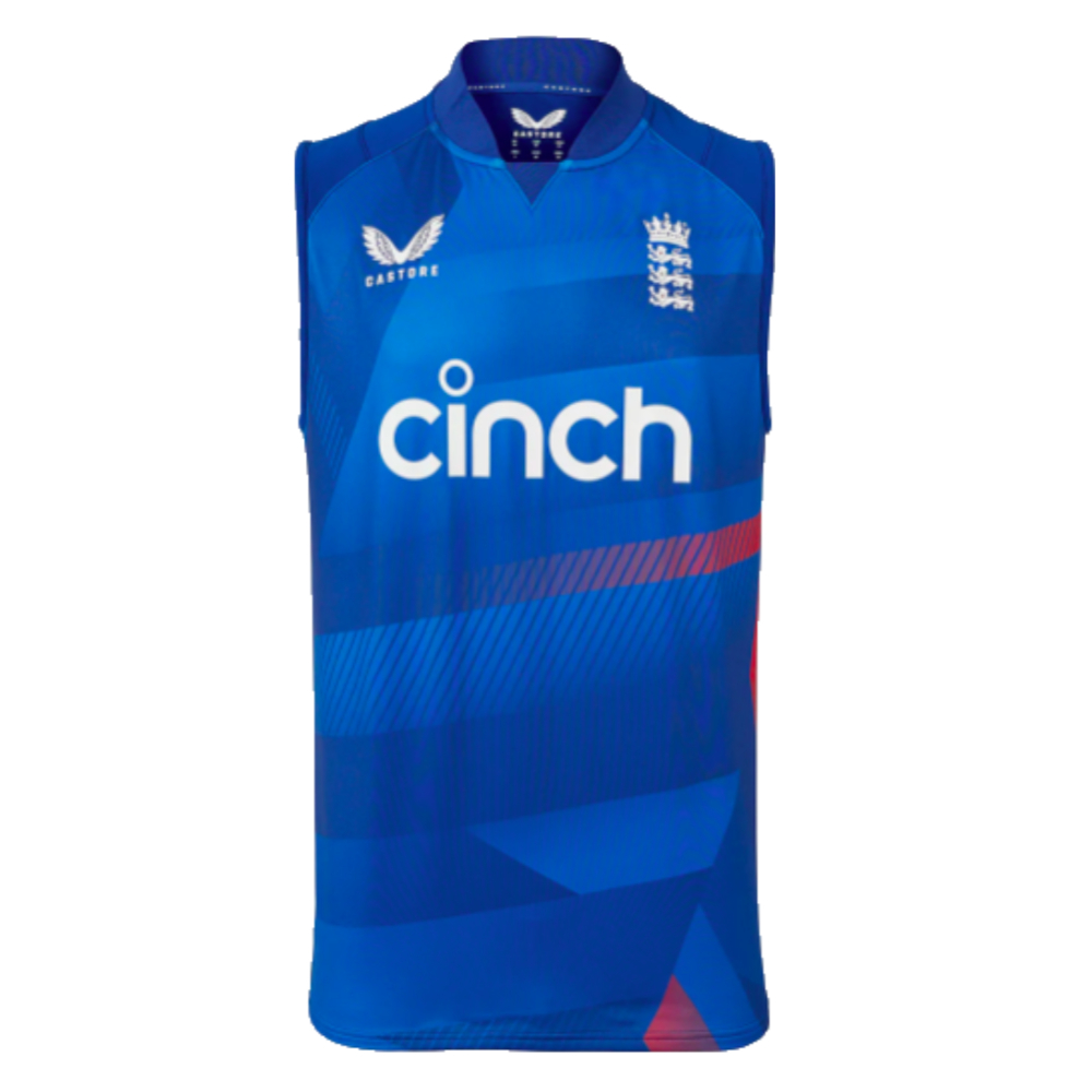 2023 England ODI Sleeveless Vest (Blue) (Your Name)