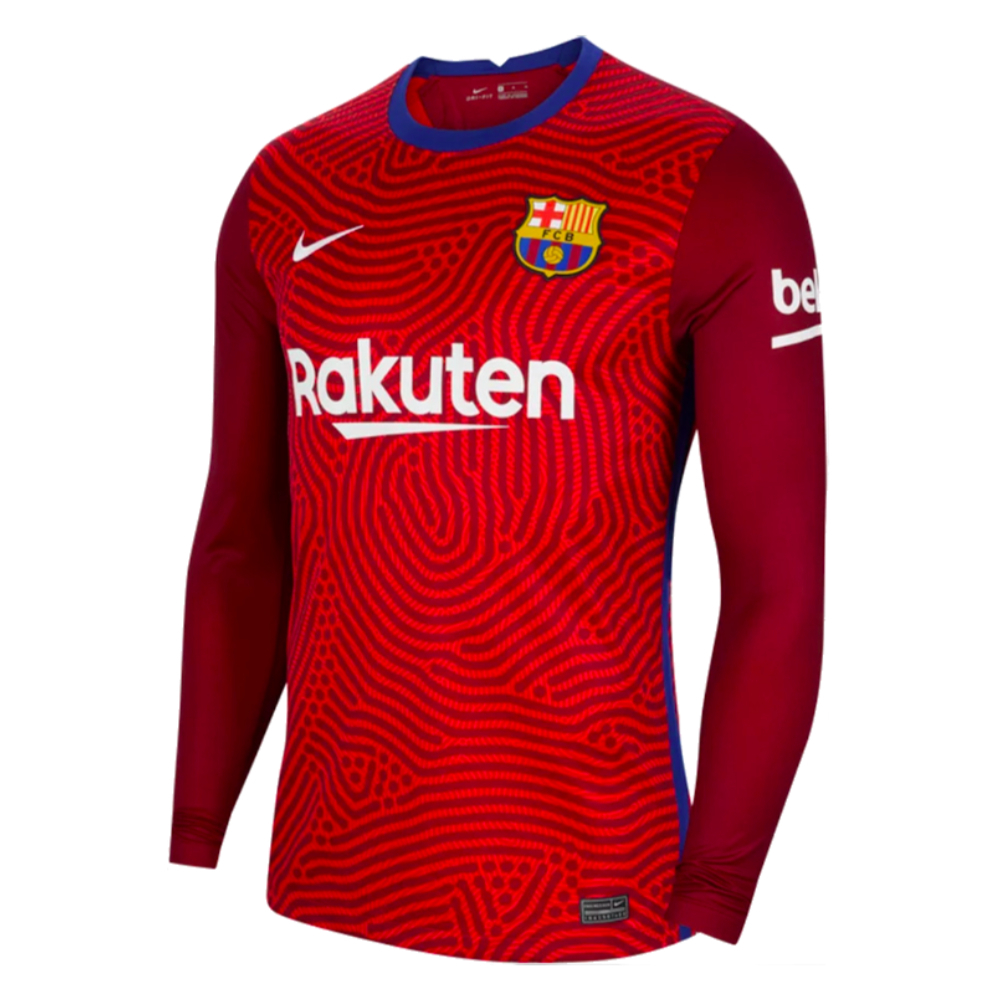 2020-2021 Barcelona Away Goalkeeper Shirt (Red) - Kids (Ter Stegen 1)