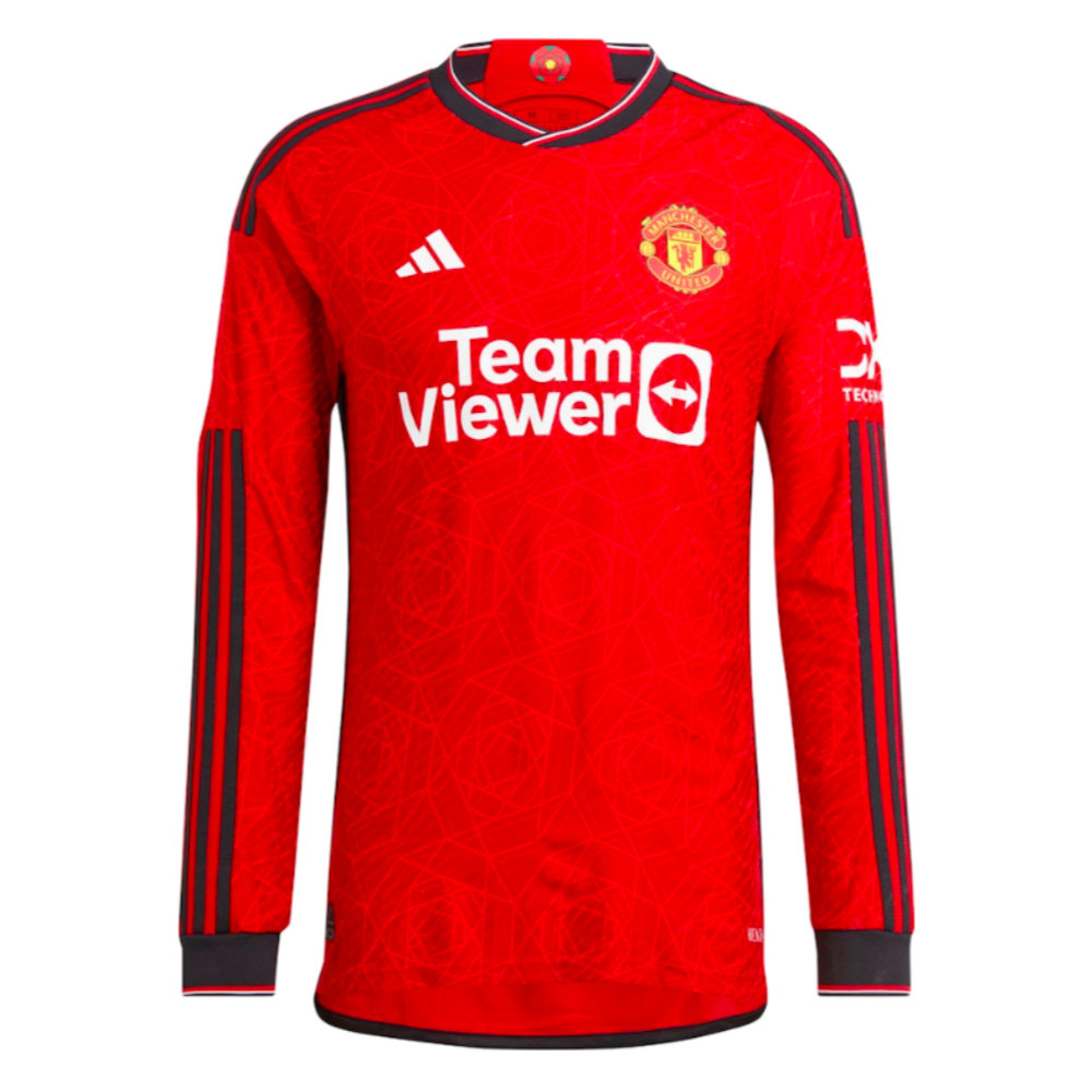 2023-2024 Man Utd Authentic Long Sleeve Home Shirt (Reguilon 15)