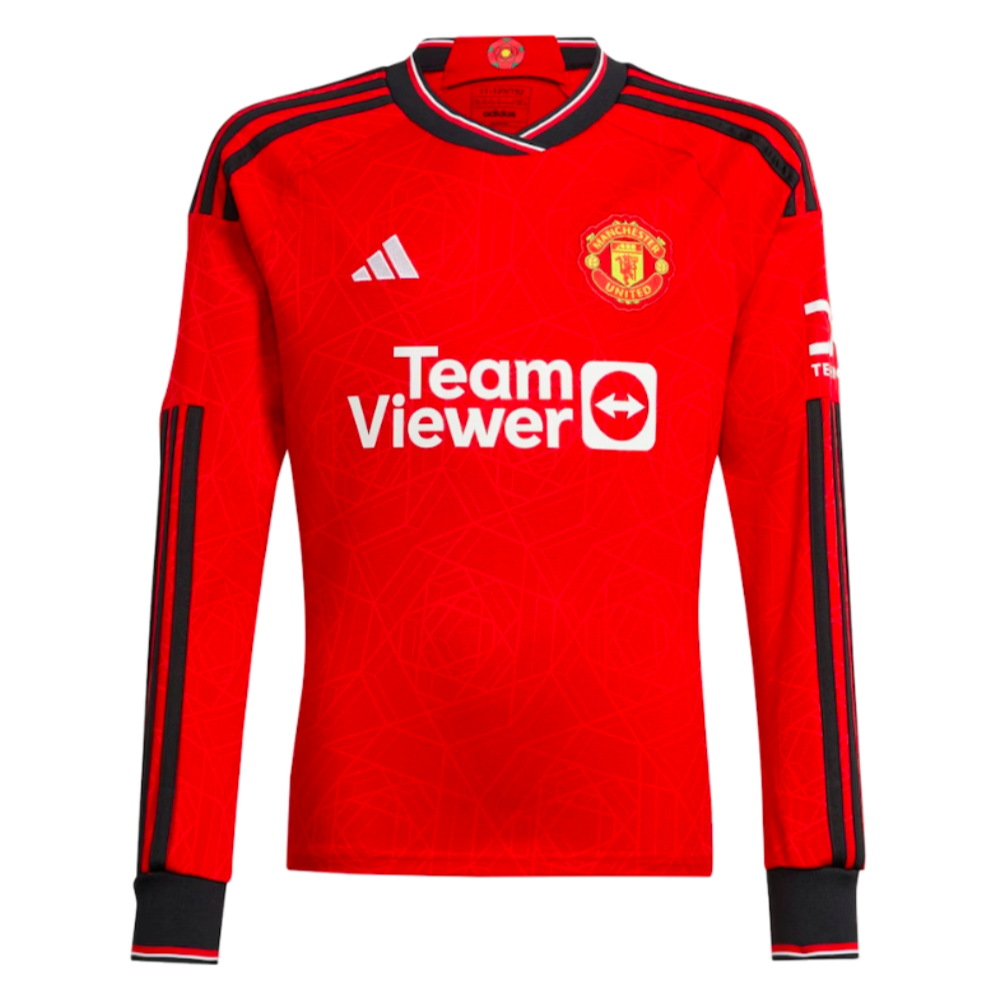 2023-2024 Man Utd Home Long Sleeve Shirt (Kids) (Thomas 9)