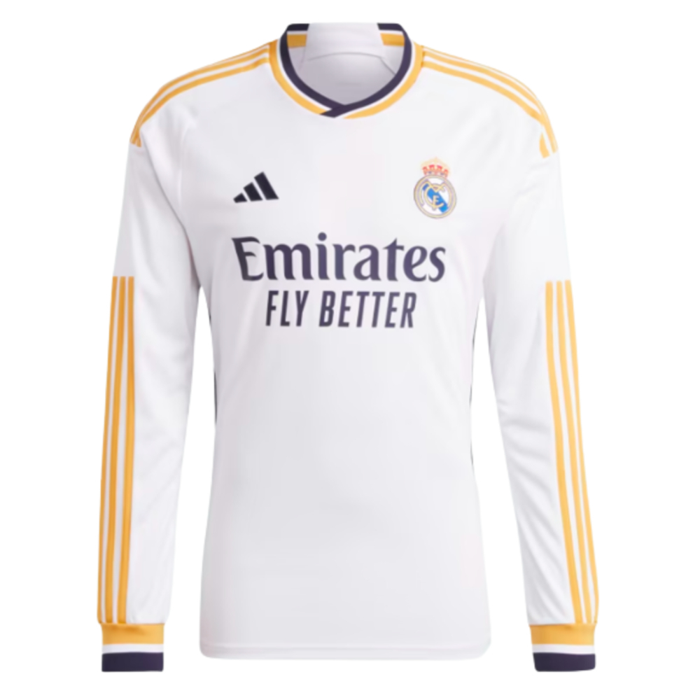 2023-2024 Real Madrid Long Sleeve Home Shirt (Di Stefano 9)