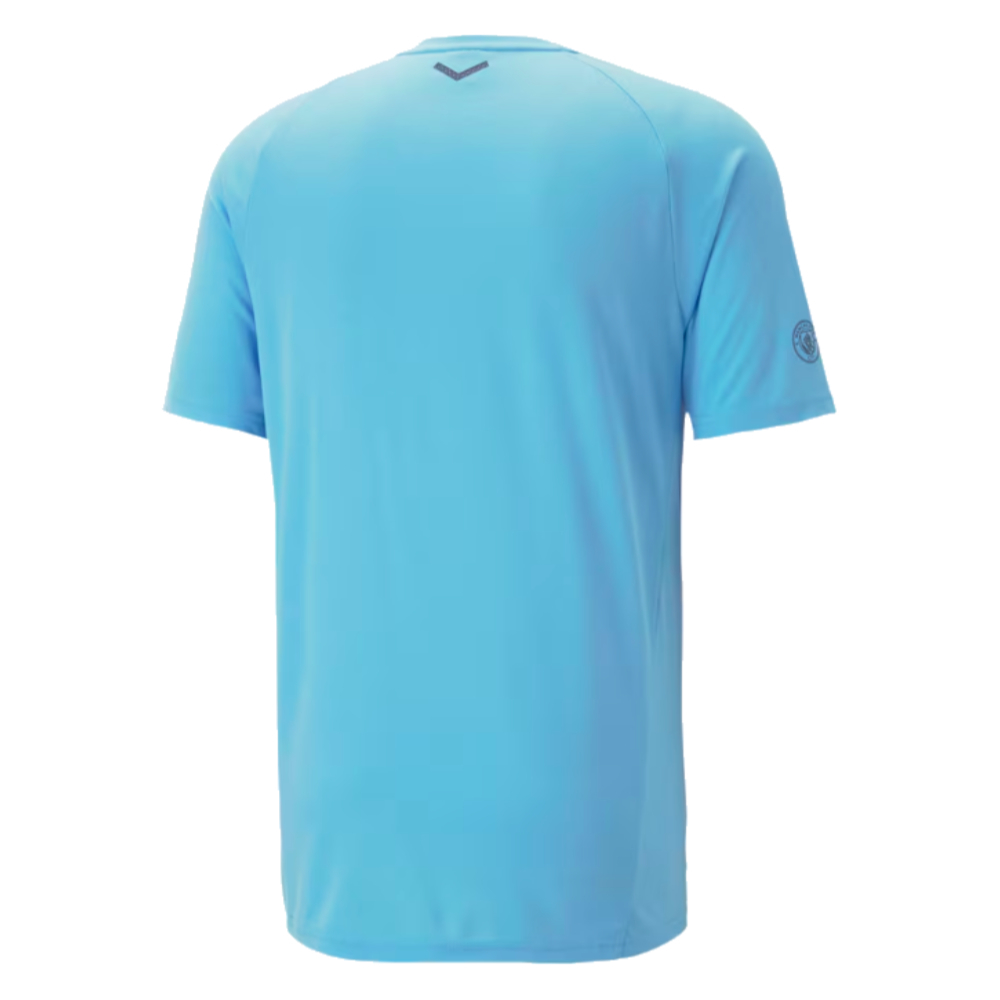 2023-2024 Man City Casuals Tee (Blue Wash) (Matheus N 27)