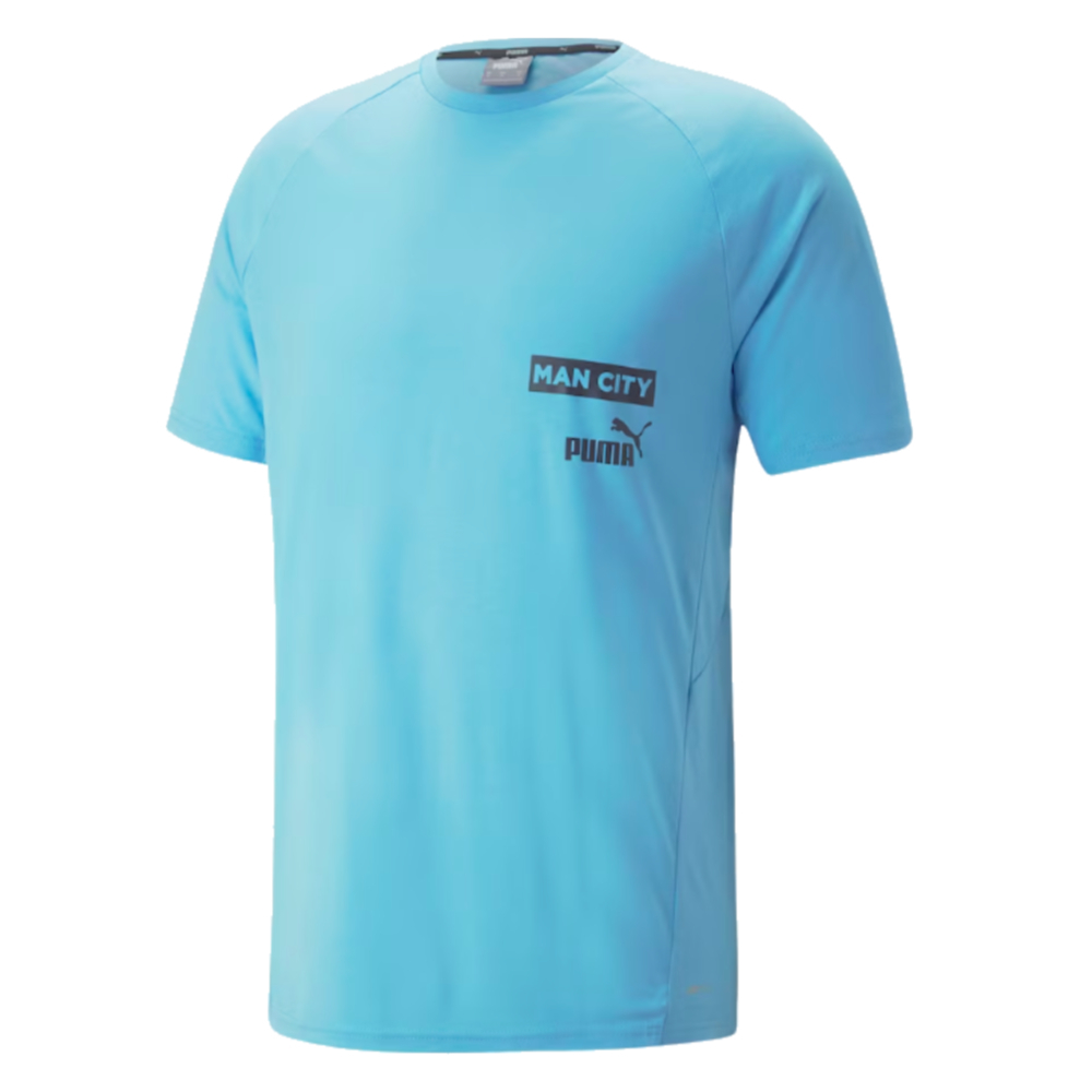 2023-2024 Man City Casuals Tee (Blue Wash) (Castellanos 10)