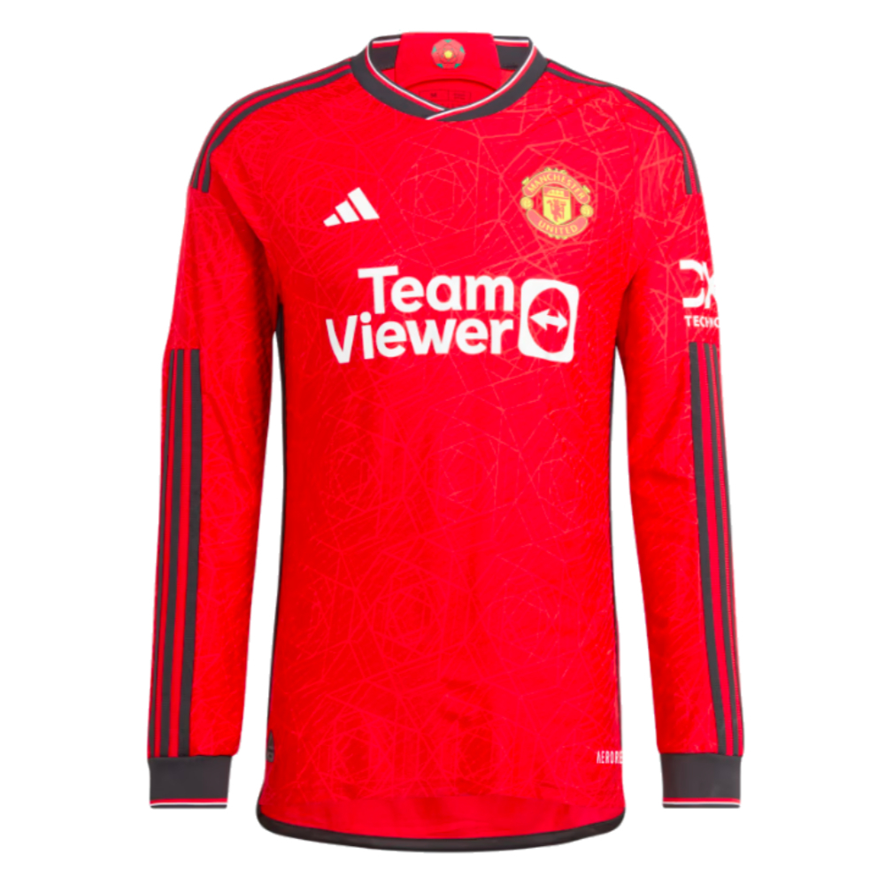 2023-2024 Man Utd Long Sleeve Home Shirt (Sancho 25)