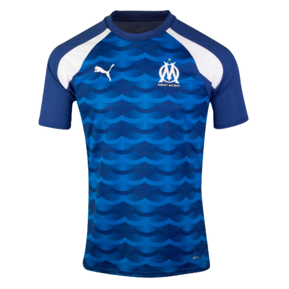 2023-2024 Marseille Pre-Match Jersey (Blue) (Ndiaye 29)