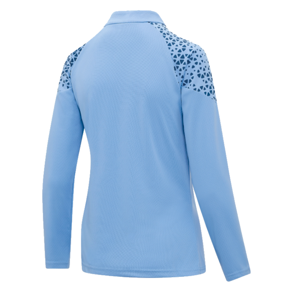 2023-2024 Man City Training Half Zip Top (Light Blue) - Ladies