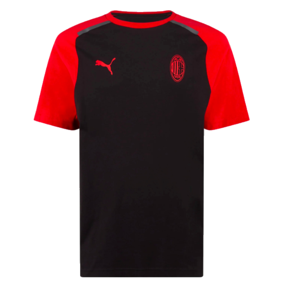 2023-2024 AC Milan Casuals Tee (Black) (Tomori 23)