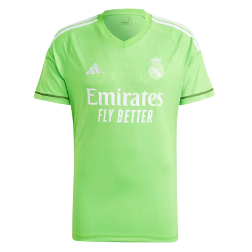 2023-2024 Real Madrid Home Goalkeeper Shirt (Solar Green) (Arrizabalaga 25)